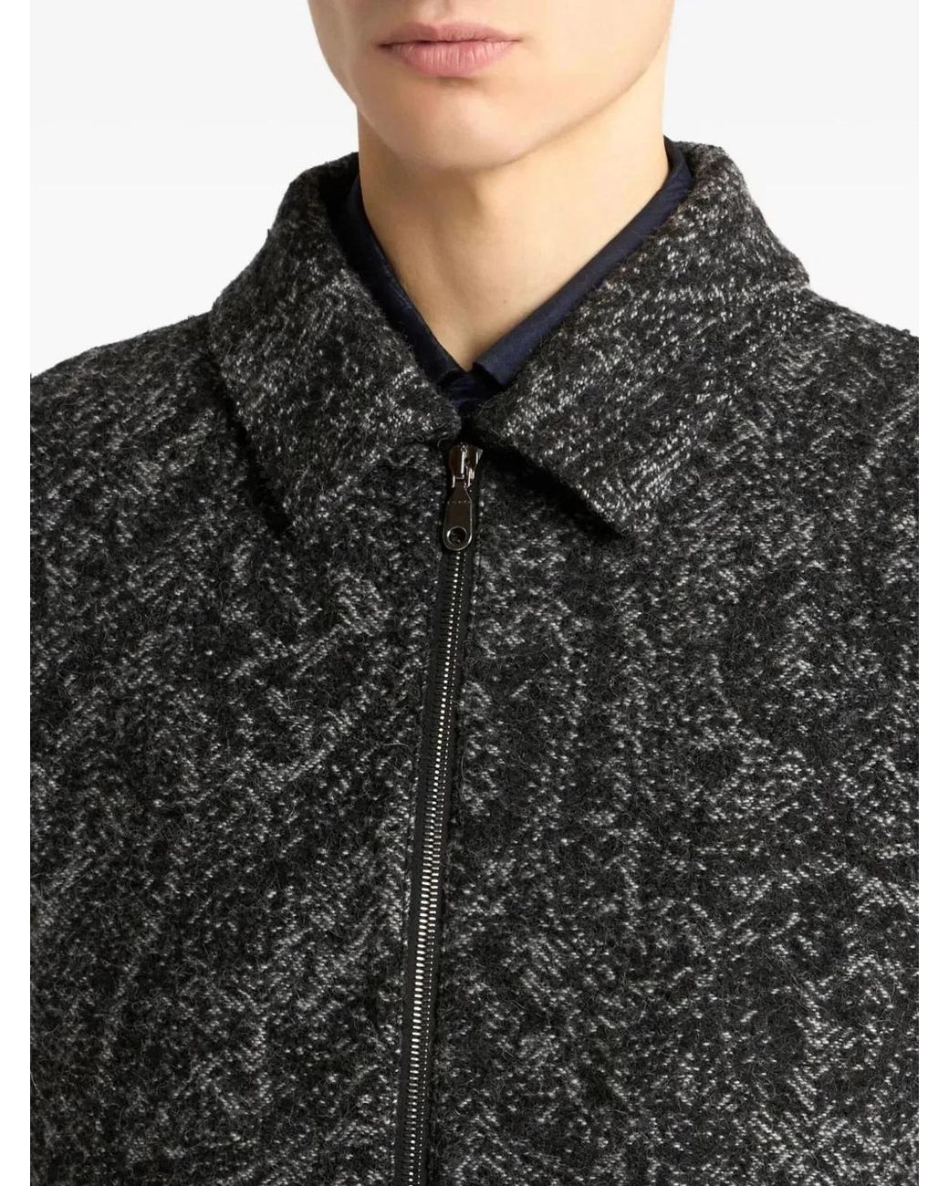 Etro Black Jacquard Bomber Jacket for men