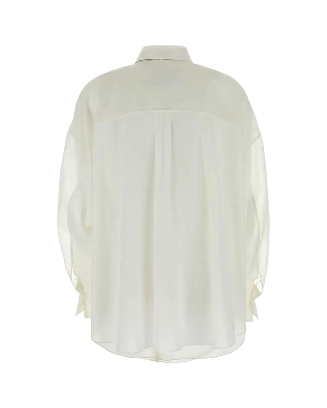 Brunello Cucinelli White Loose Solid Shirt