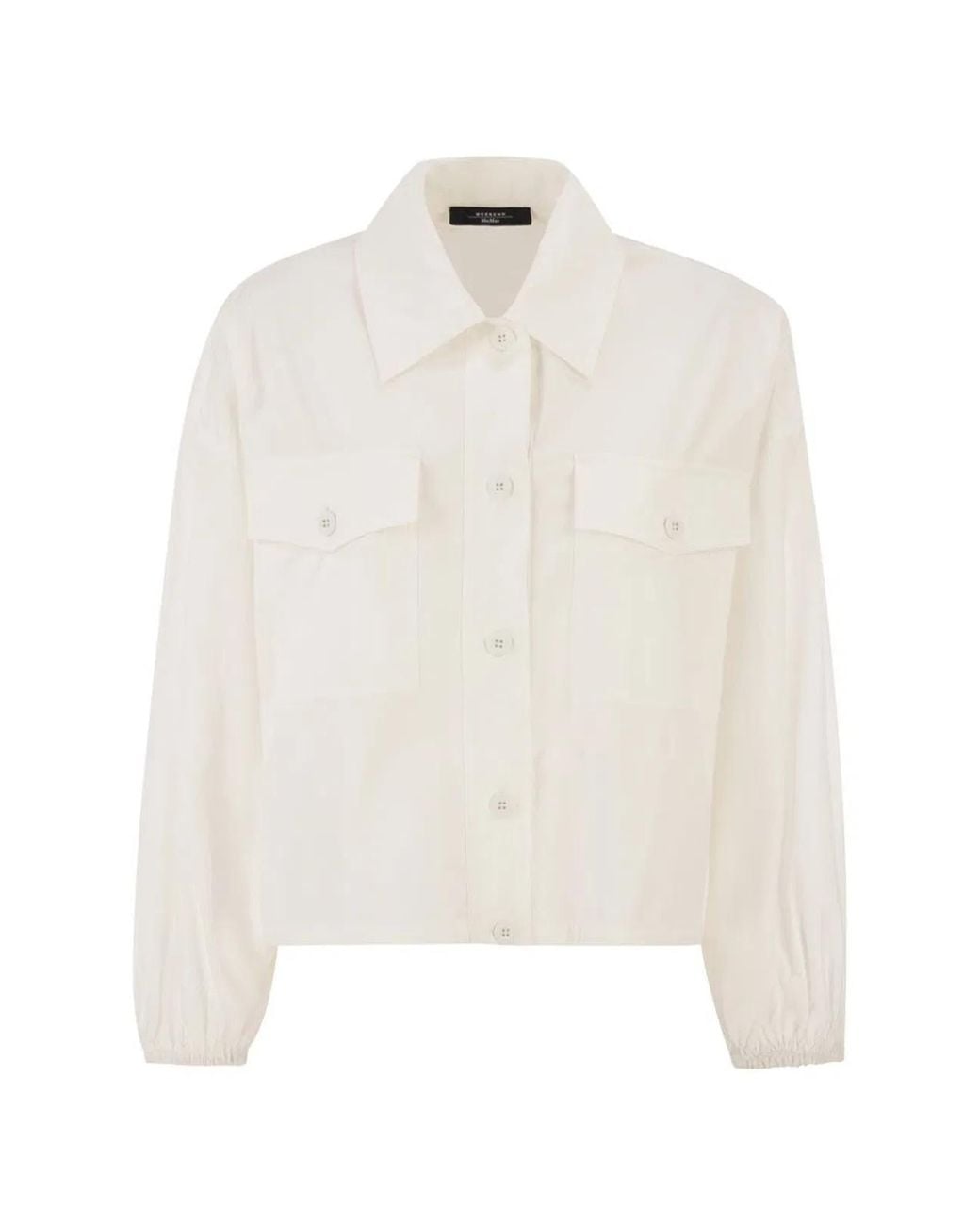 Weekend by Maxmara White Wkiorigano – Cotton Shirt With Patch Pockets
