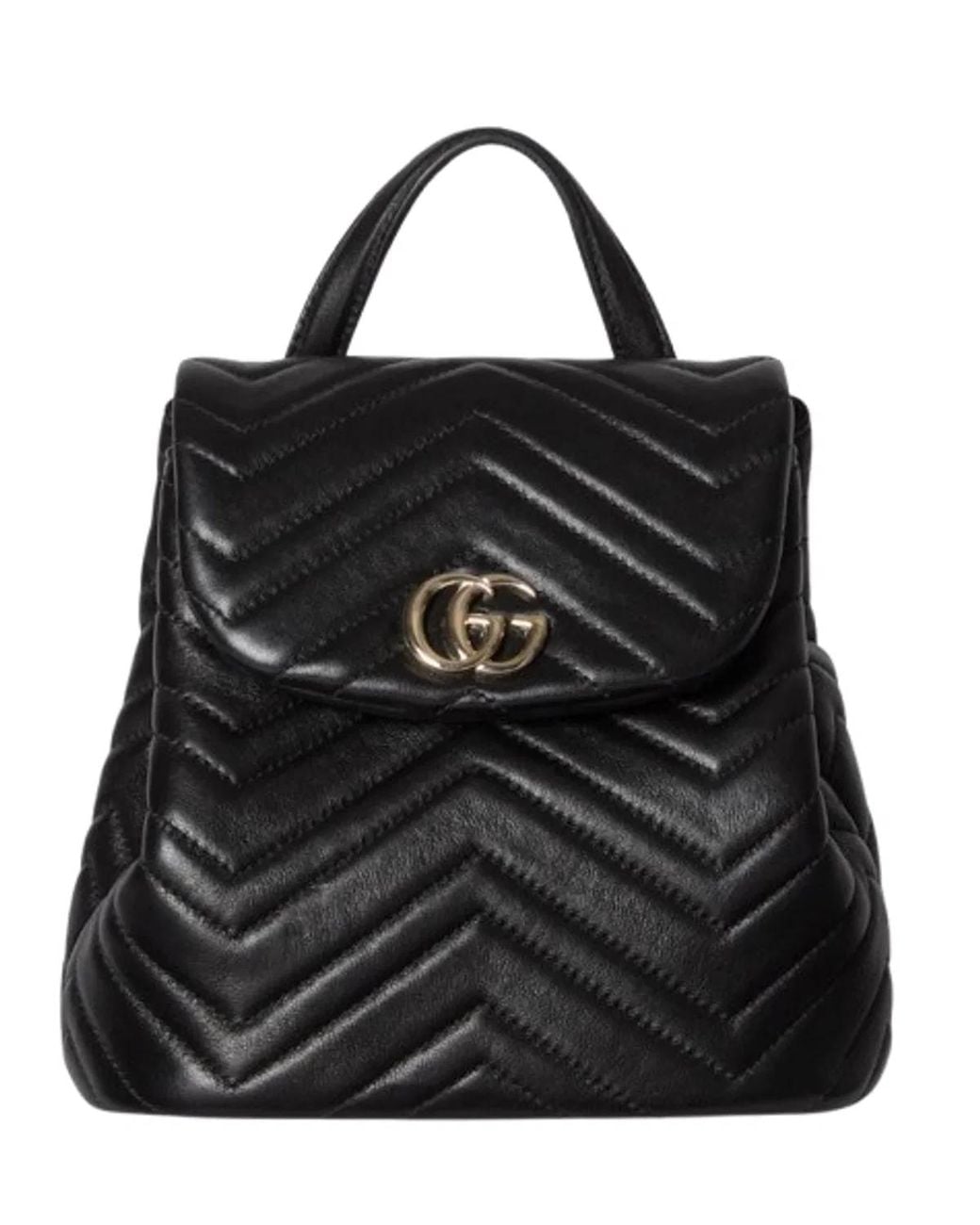 Gucci Black Gg Marmont Mini Backpack