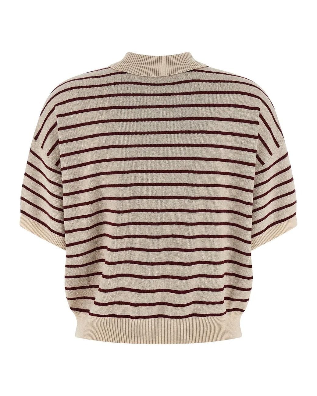 ROTATE BIRGER CHRISTENSEN Gray Rotate Birger Christensen 'Slinky Knit' Polo Shirt