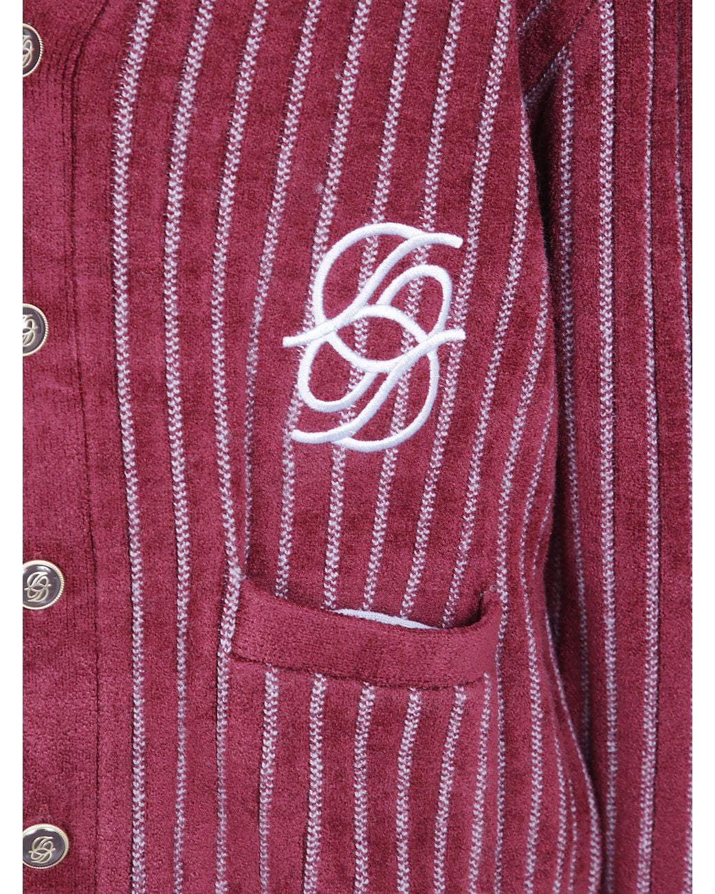Drole de Monsieur Red "D Mirror Monogram" Cardigan for men