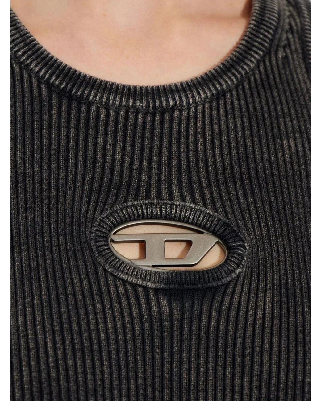 DIESEL Black Cotton Mini Dress