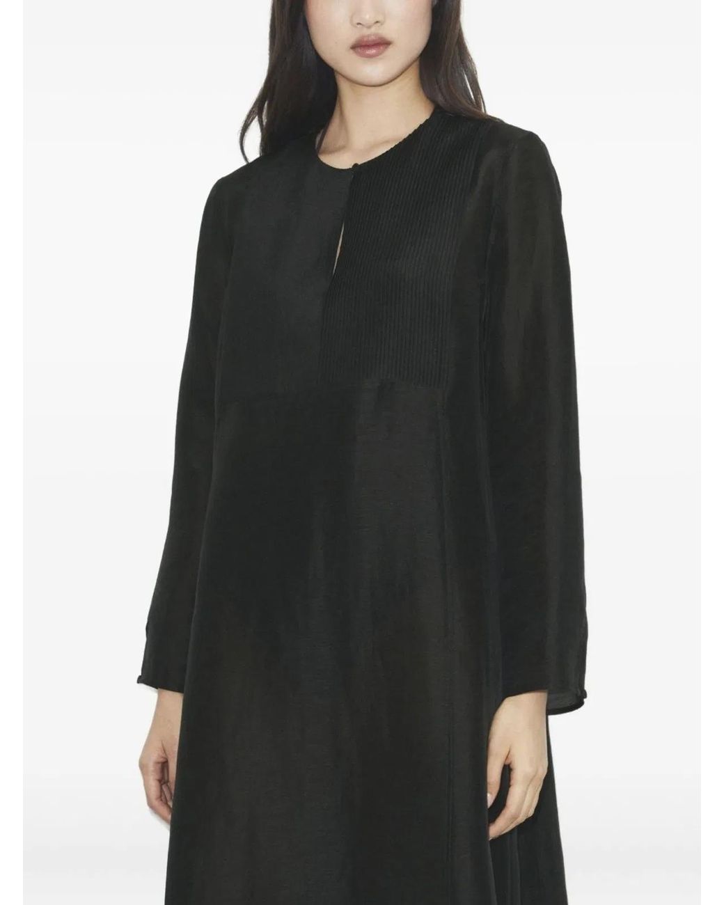 Tory Burch Black Long Linen Caftan