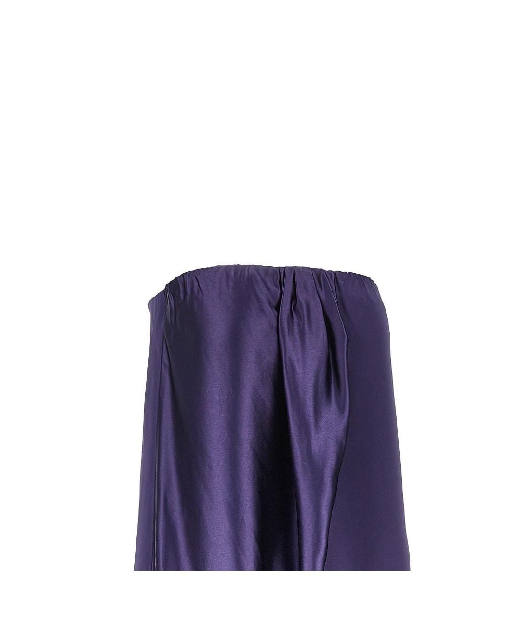 7 For All Mankind Purple Satin Midi Dress