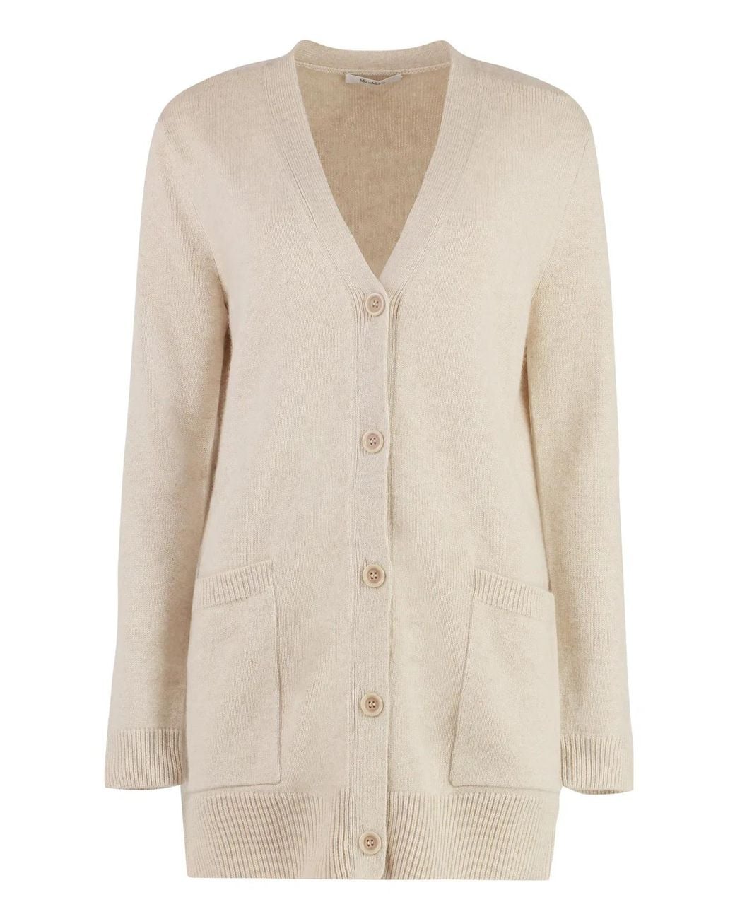 Max Mara Natural Villar Wool And Cashmere Cardigan