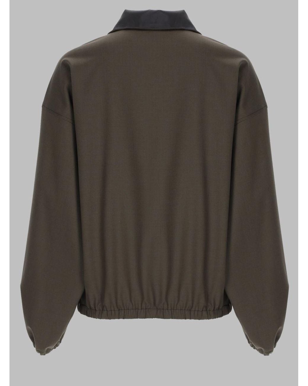 Alysi Gray Three-Quarter Zip Jacket Polyester