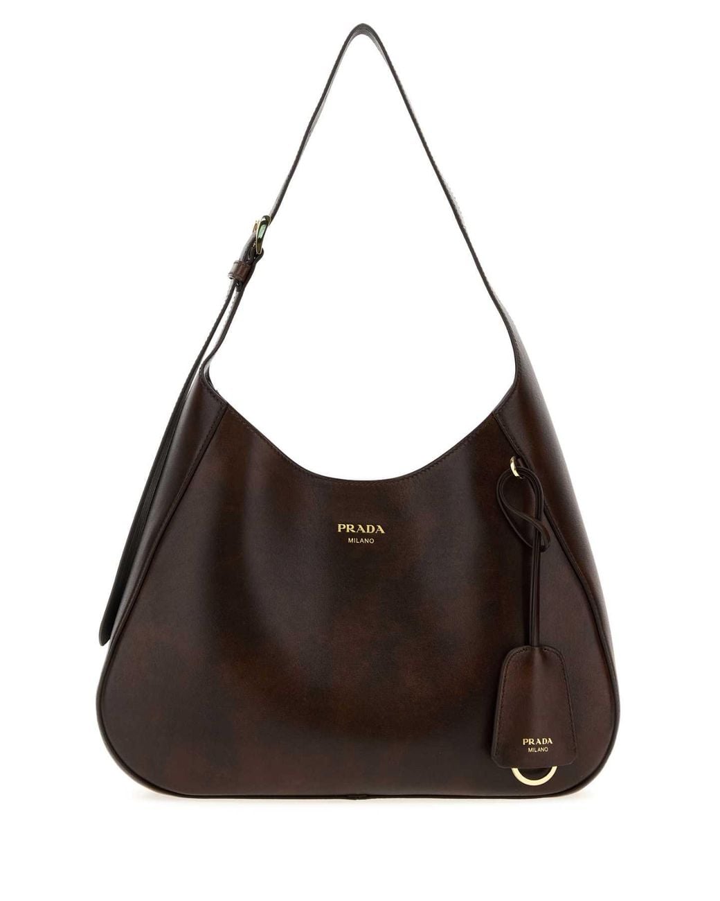 Prada Brown Vitello Leather Handbag
