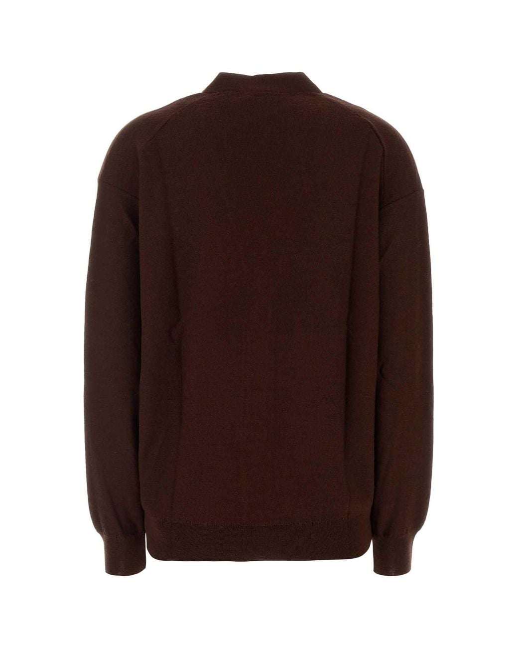 Lemaire Brown Relaxed Twisted Cardigan