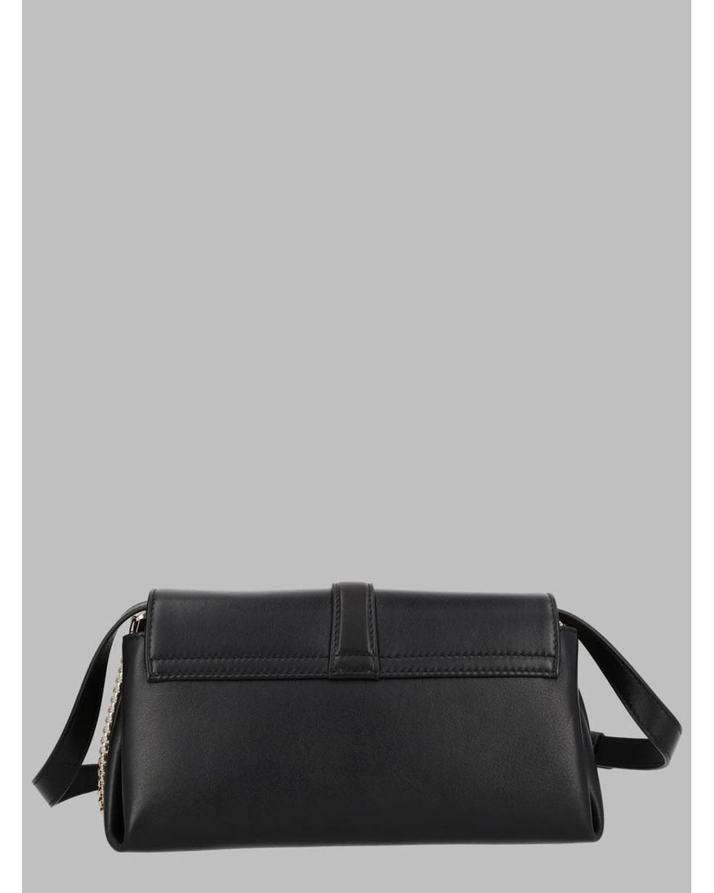 Ferragamo Gray Sleek Structured Shoulder Bag For