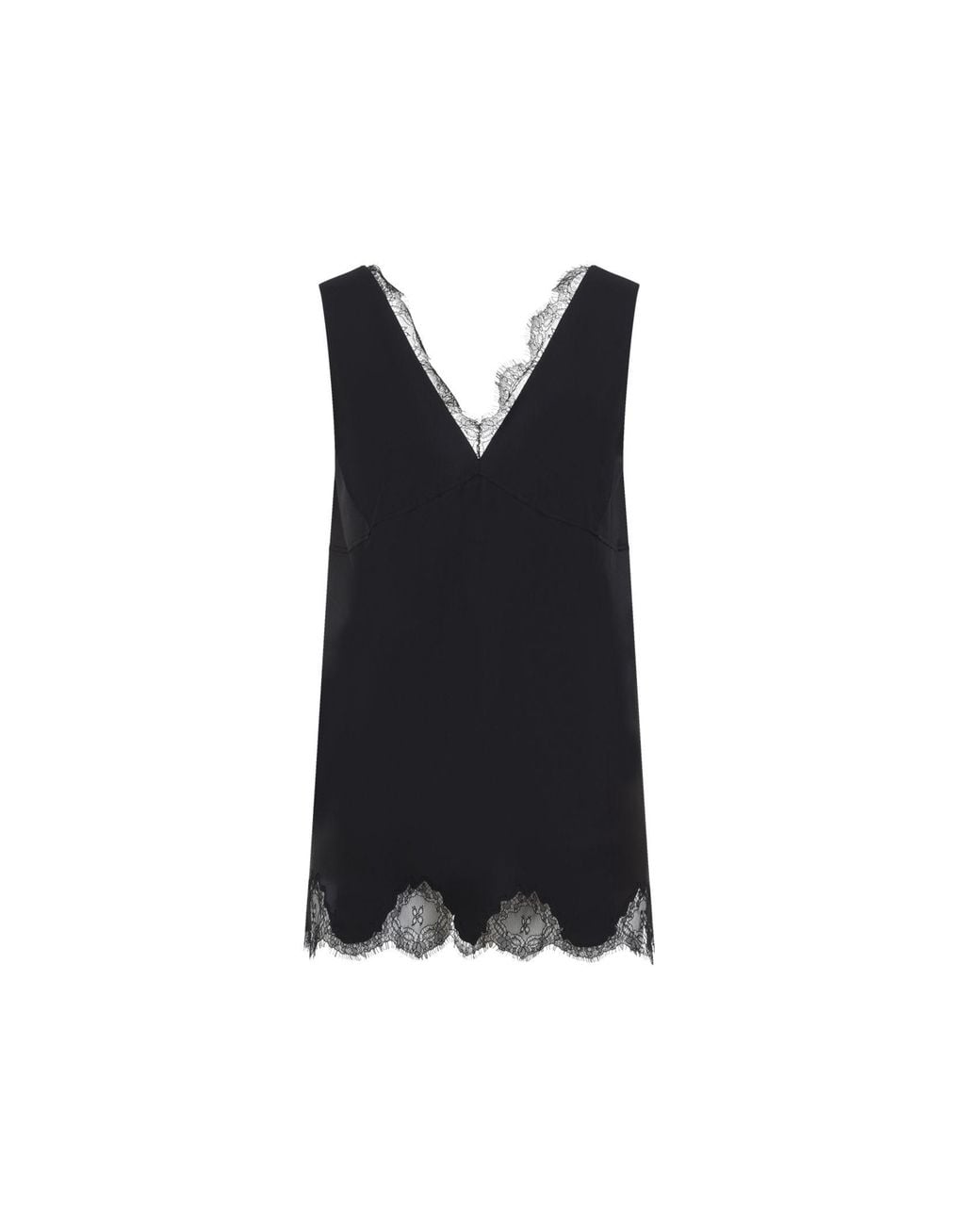 Carven Black Liengerie Top