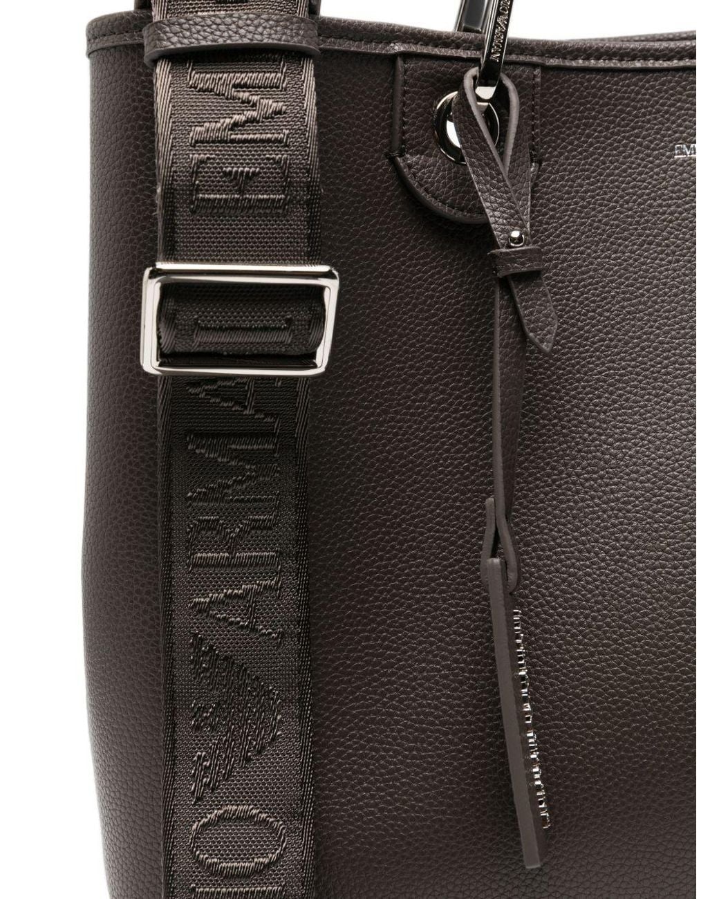 Emporio Armani Black Myea Medium Tote Bag