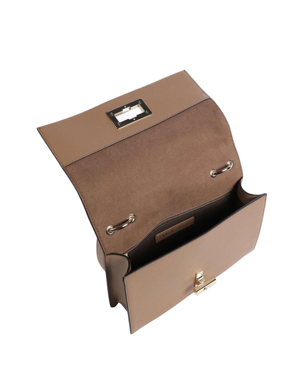 Furla Brown Amelia M Shoulder Bag