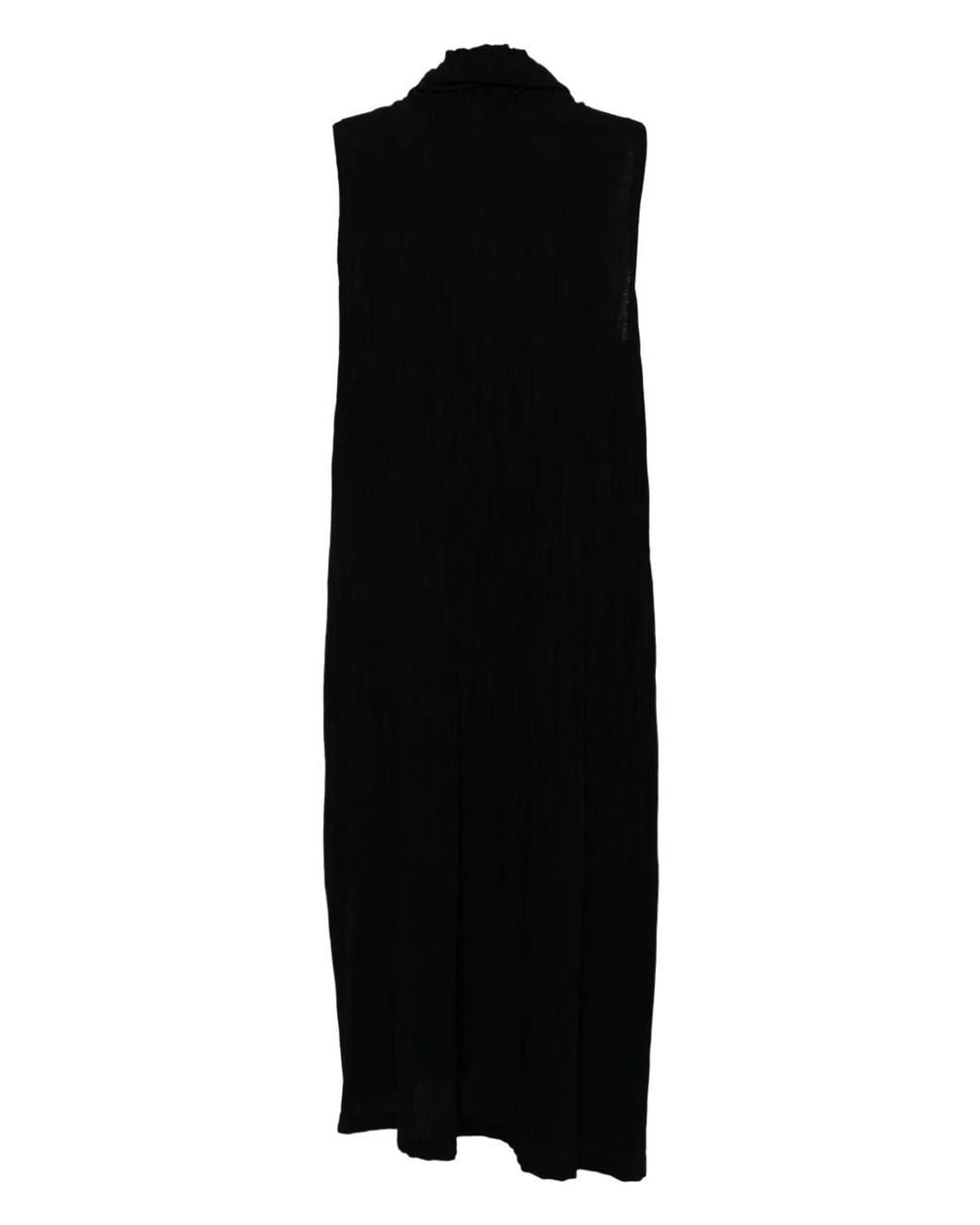 Y's Yohji Yamamoto Black O Hn Sleeveless Dress