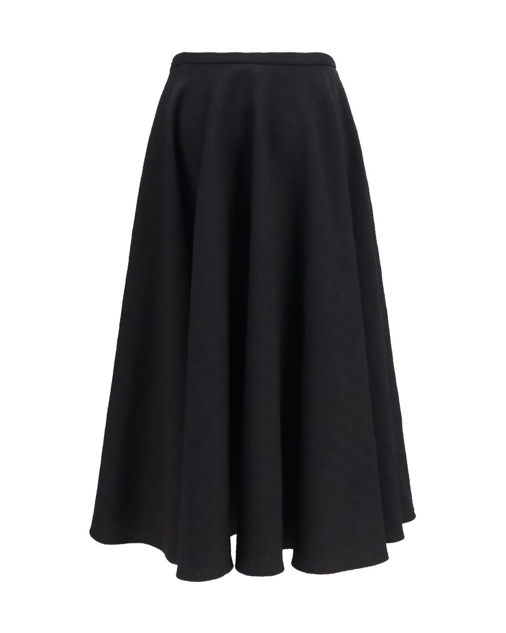 Lardini Blue Virgin Wool Ruffled Midi Skirt