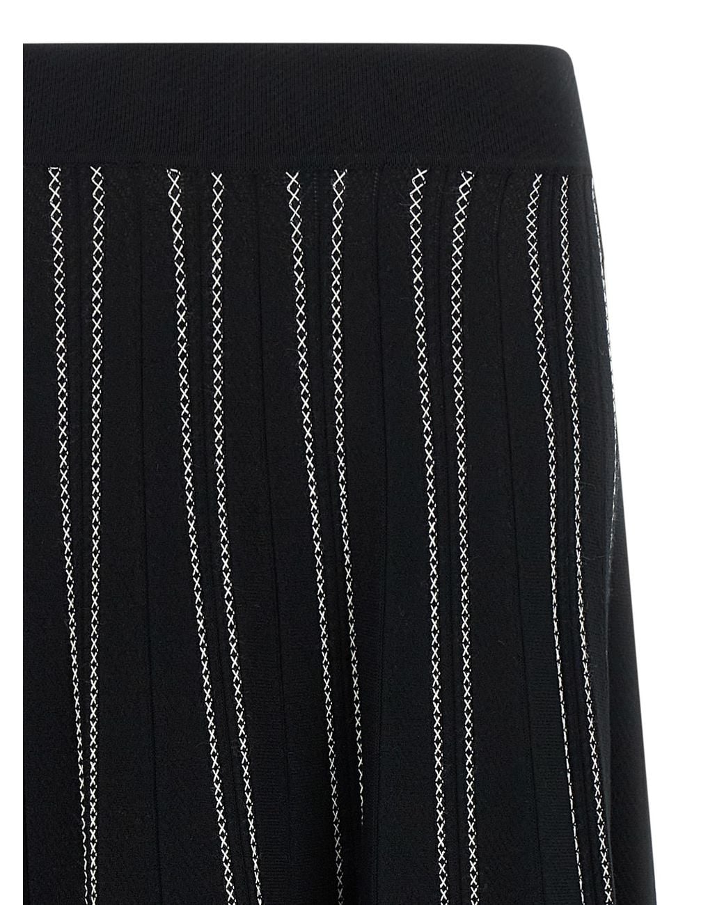 Elisabetta Franchi Black Origami Knit Skirt