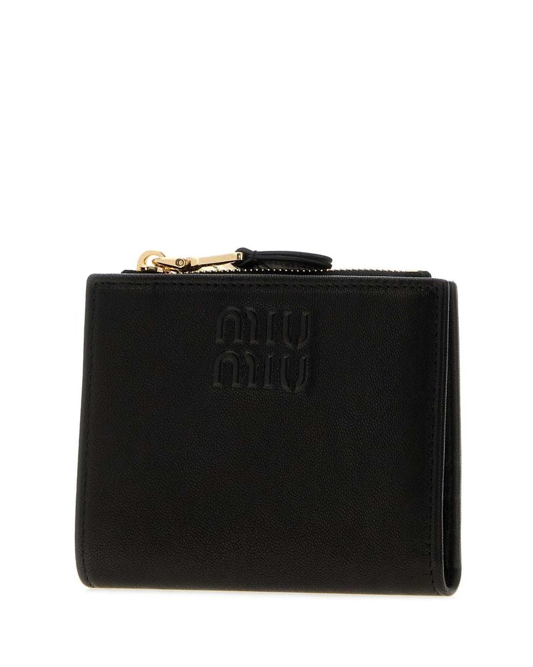Miu Miu Black Nappa Leather Wallet