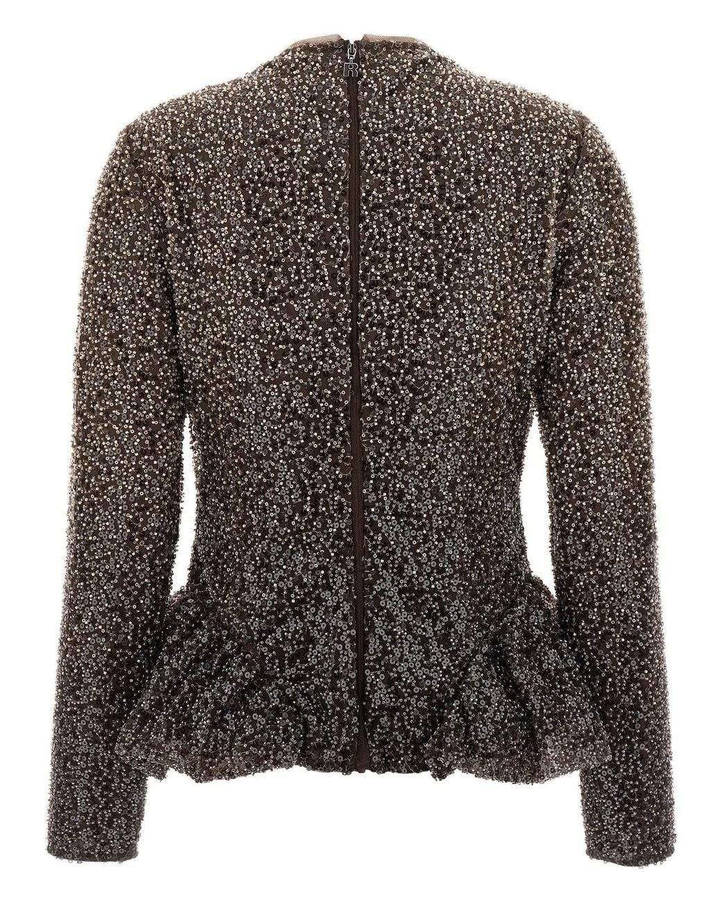 ROTATE BIRGER CHRISTENSEN Black Sequin Top
