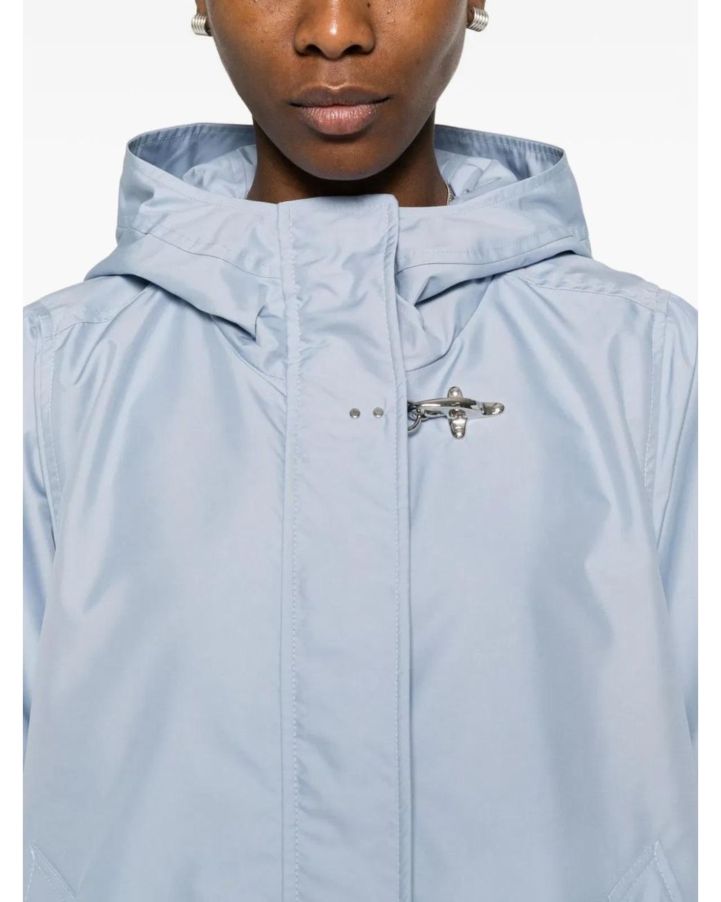 Fay Blue Short Hooded Parka Coat