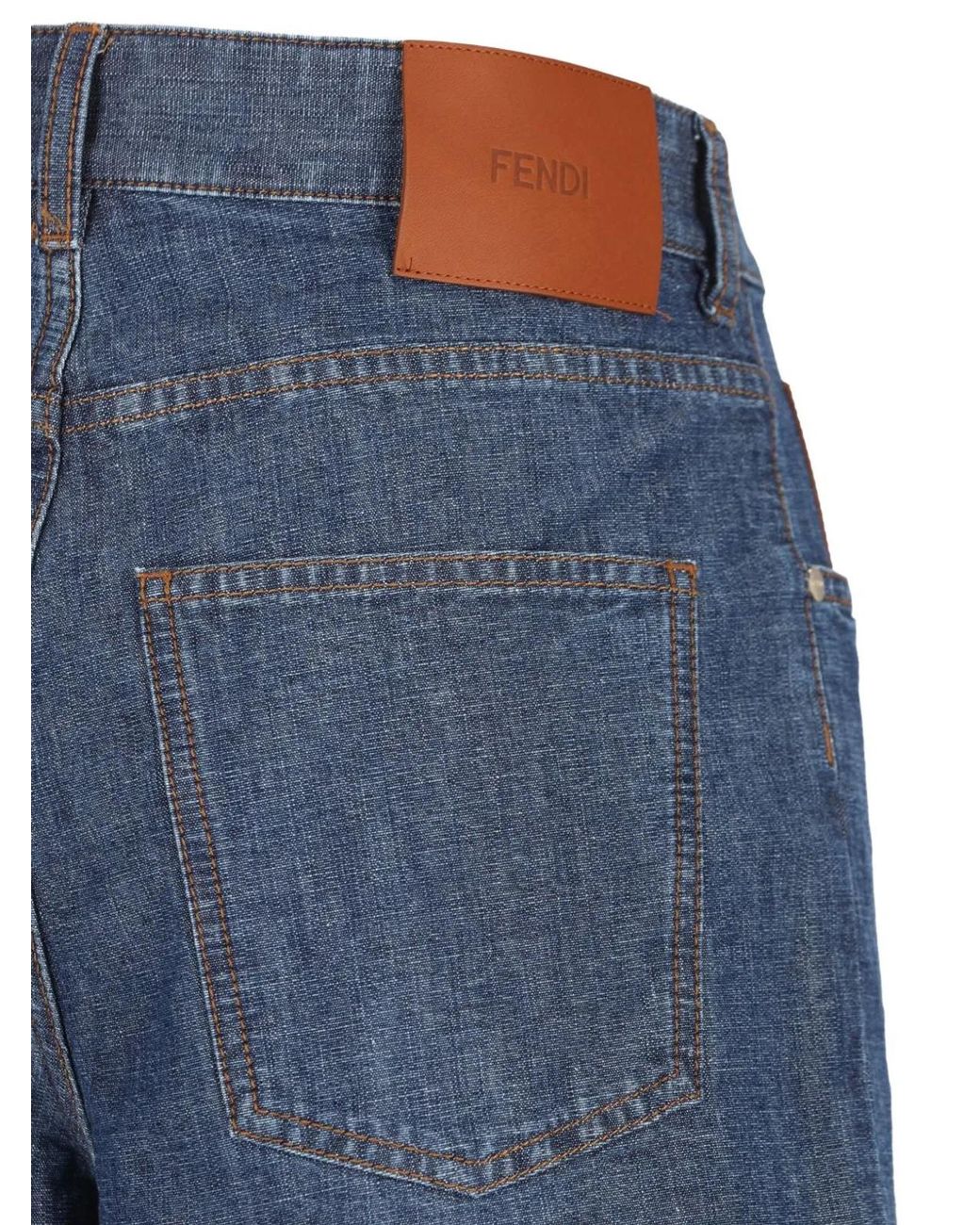 Fendi Blue Chambray Denim Shorts