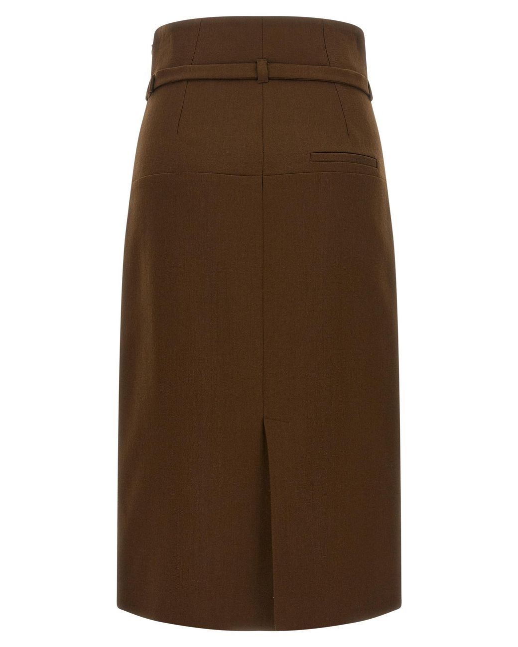AMI Brown Sheath Skirt
