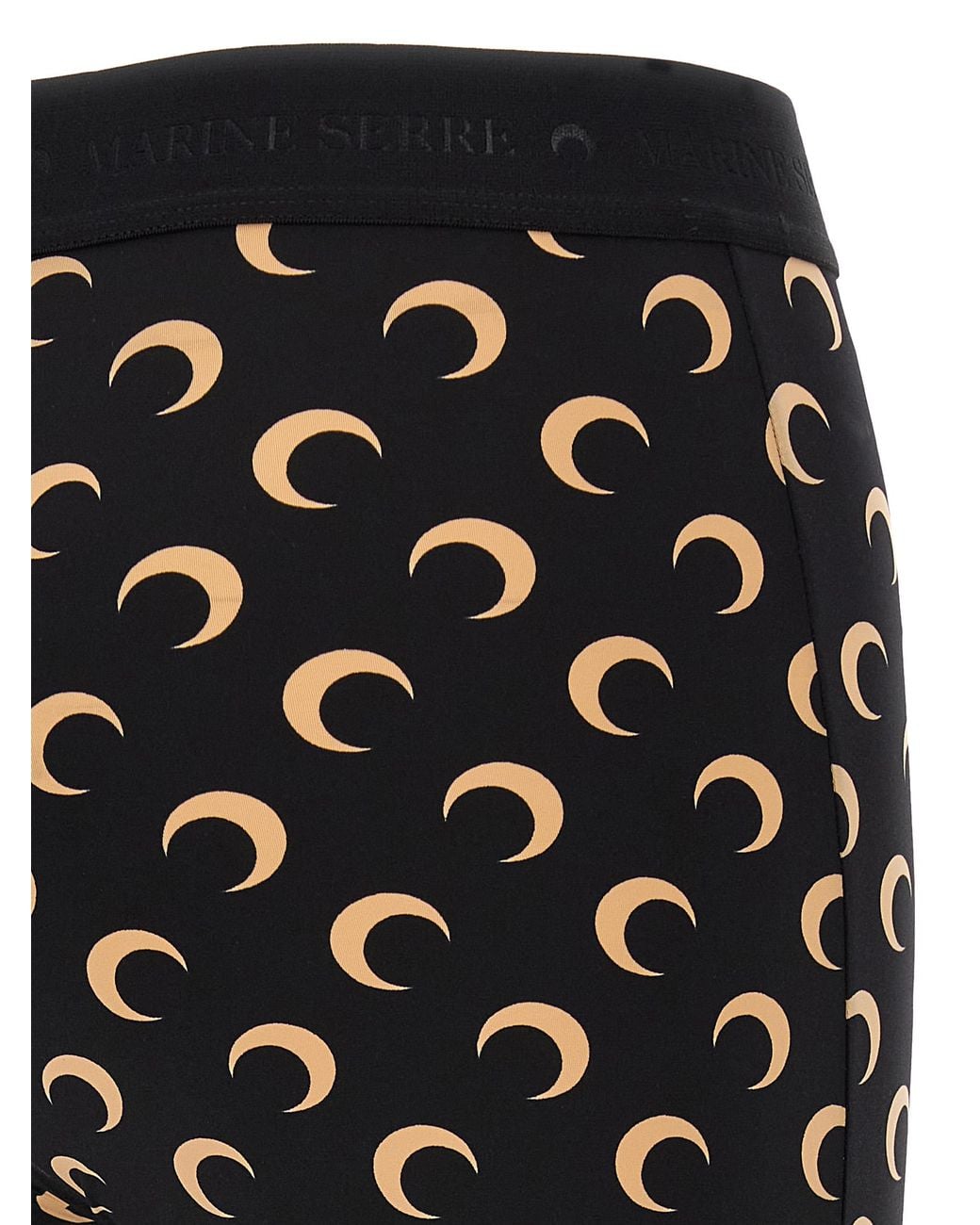 MARINE SERRE Black 'All Over Moon' Capri Leggings
