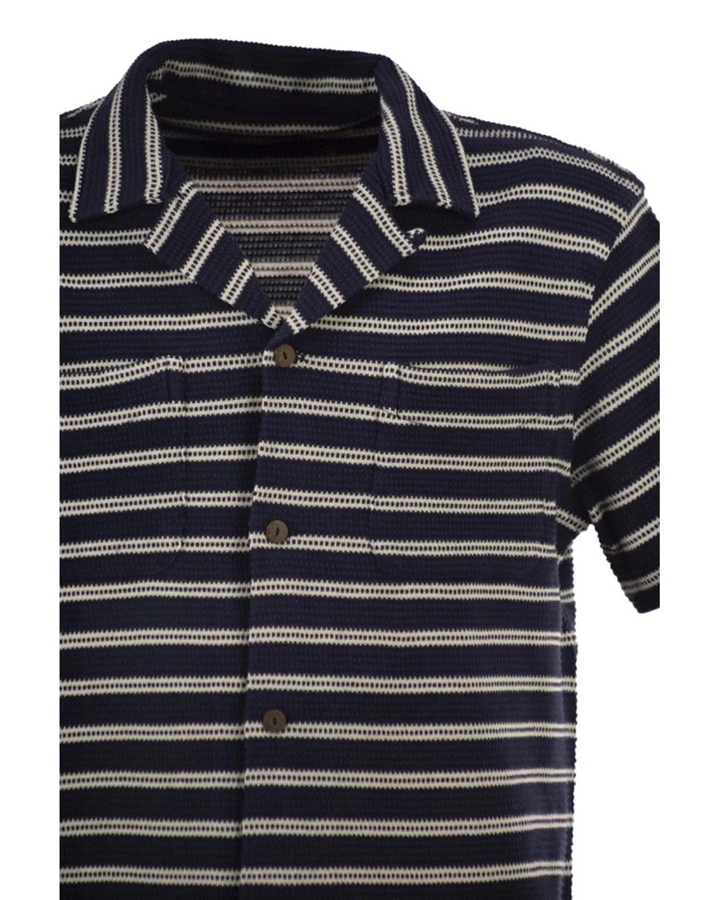 Polo Ralph Lauren Black Short-Sleeved Knitted Striped Shirt for men
