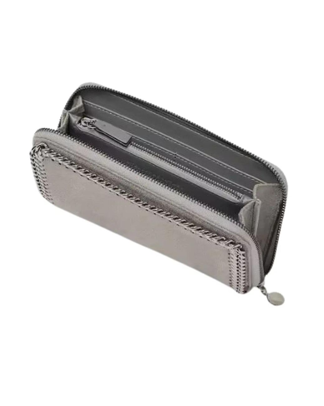 Stella McCartney Gray Shaggy Deer Falabella Wallet