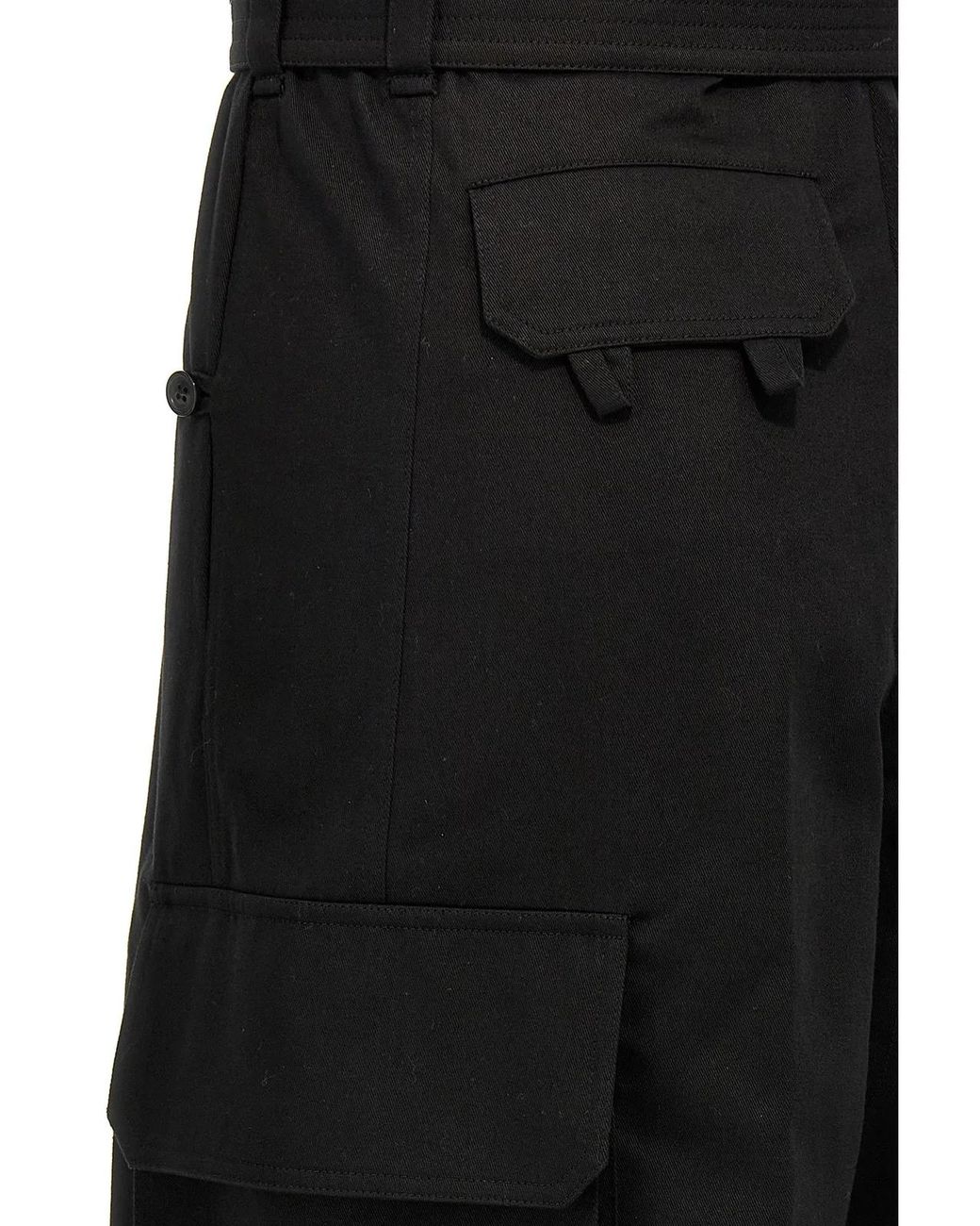 Saint Laurent Black Bustier Jumpsuit With Detachable Belt