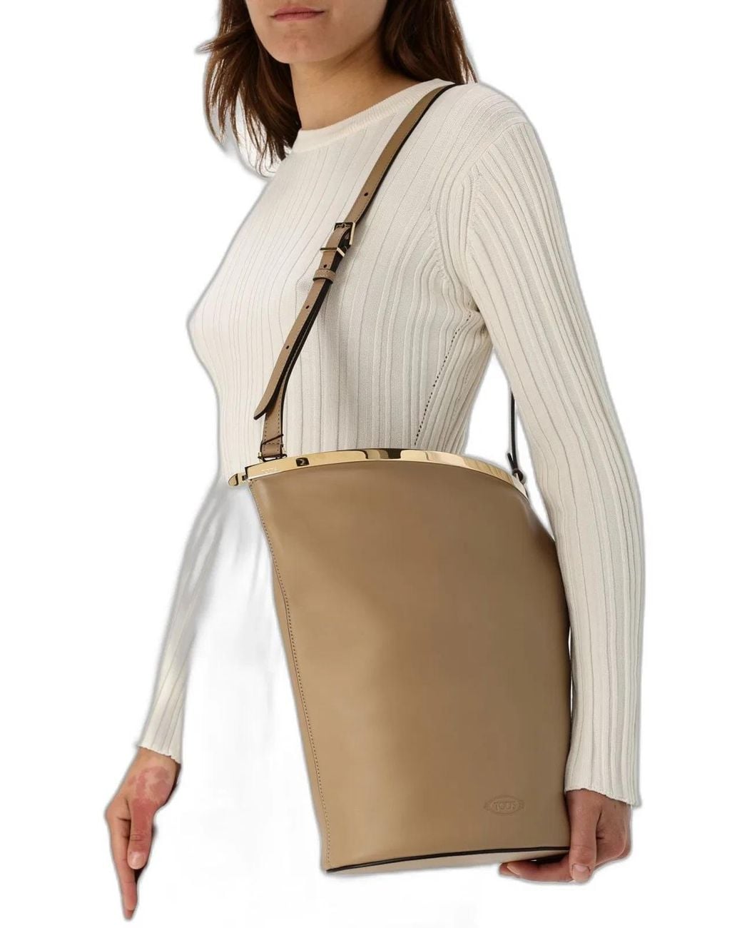 Tod's Natural Leather Bucket Bag