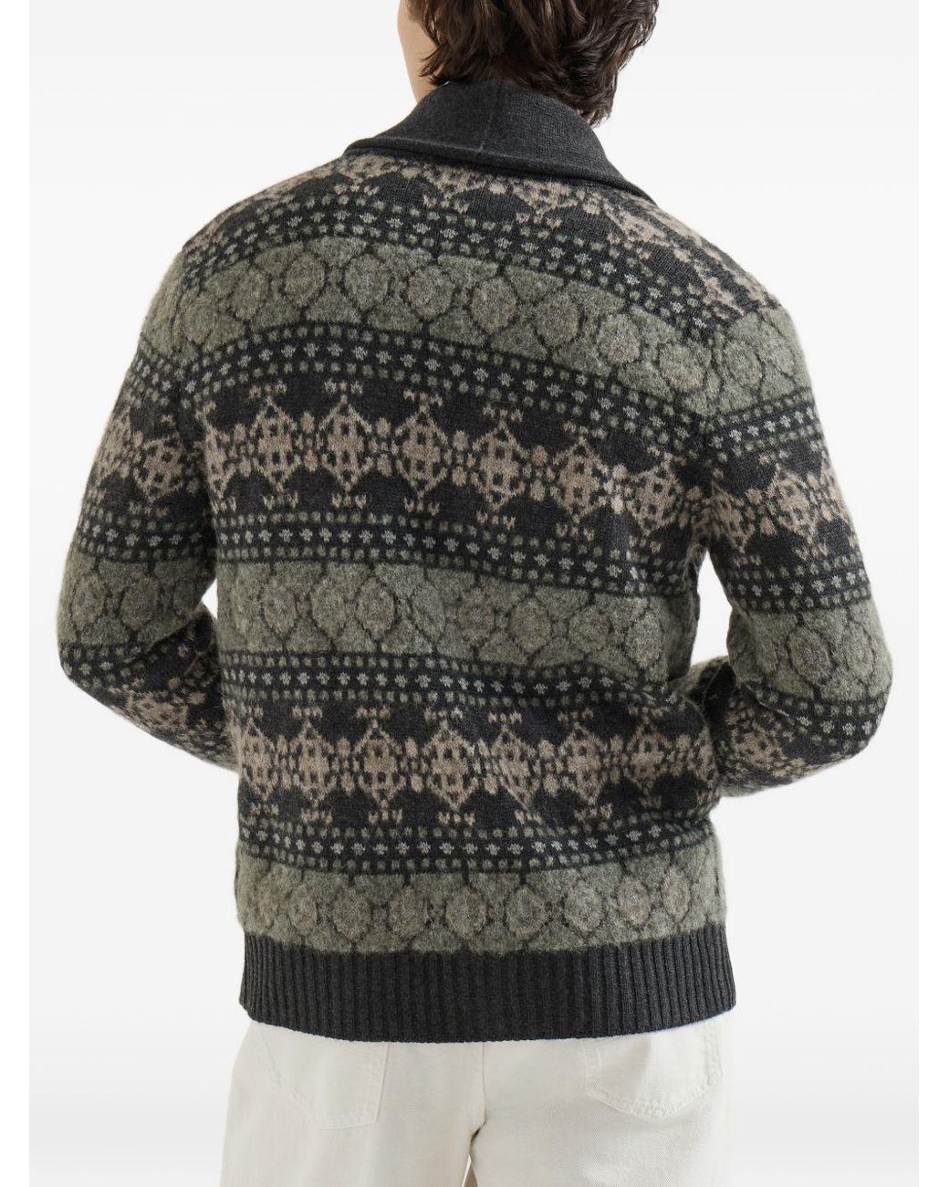 Brunello Cucinelli Black Cashmere Cardigan for men