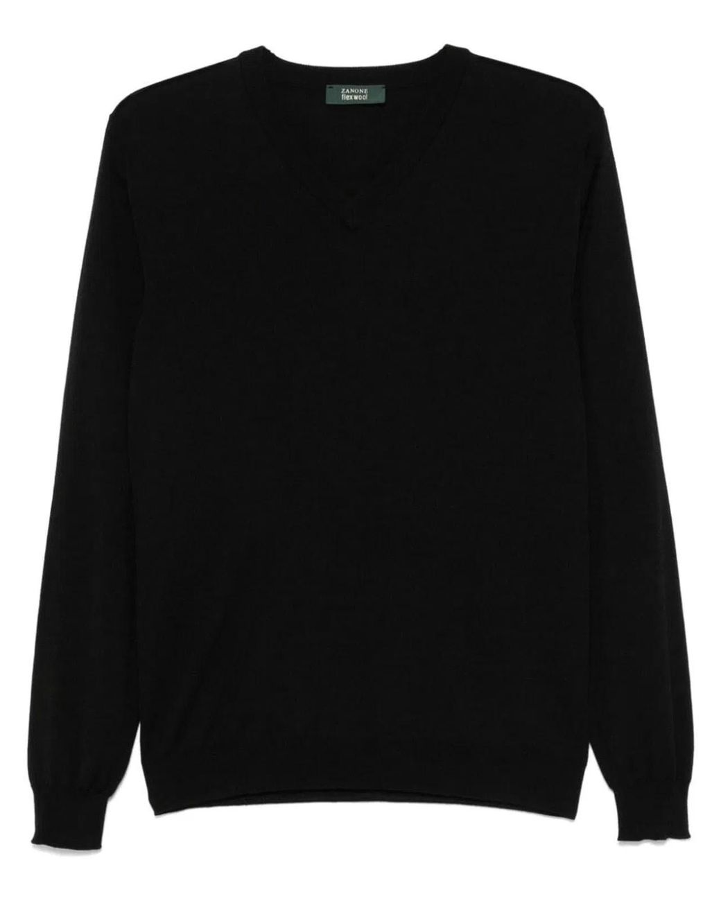 Zanone Black V-Neck Slim Fit for men