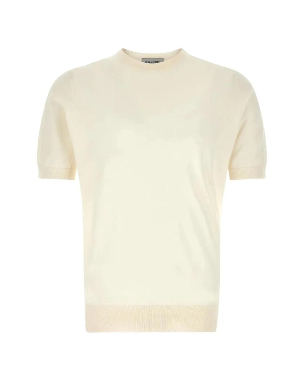 John Smedley White Kempton Cotton T-Shirt for men
