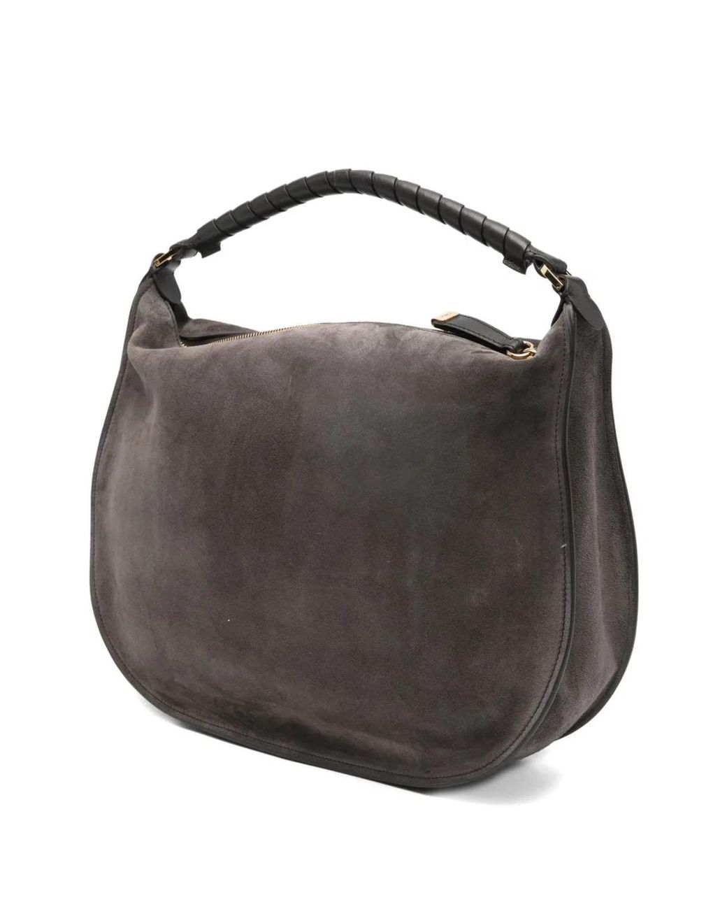 Chloé Black Marcie Suede Leather Hobo Bag