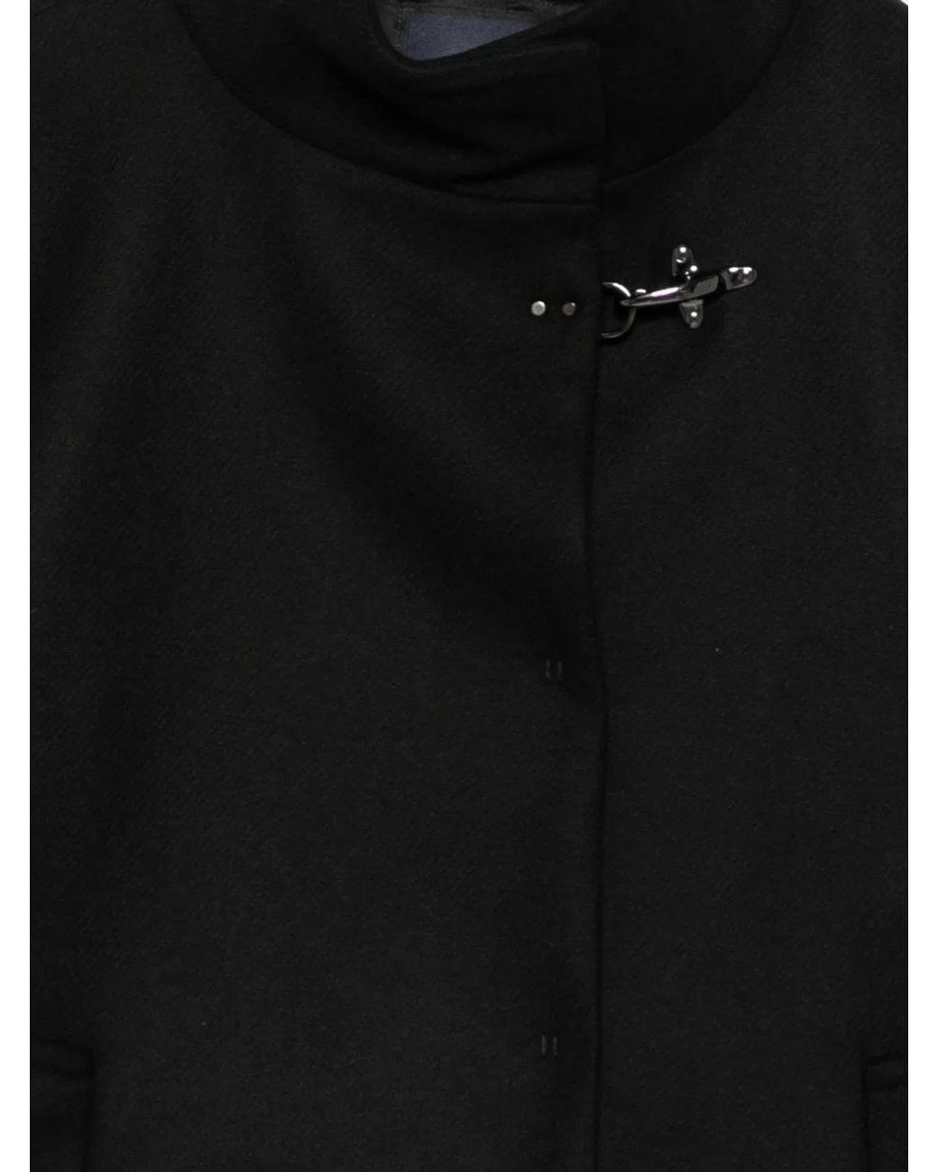 Fay Black Wool And Cashmere Cape