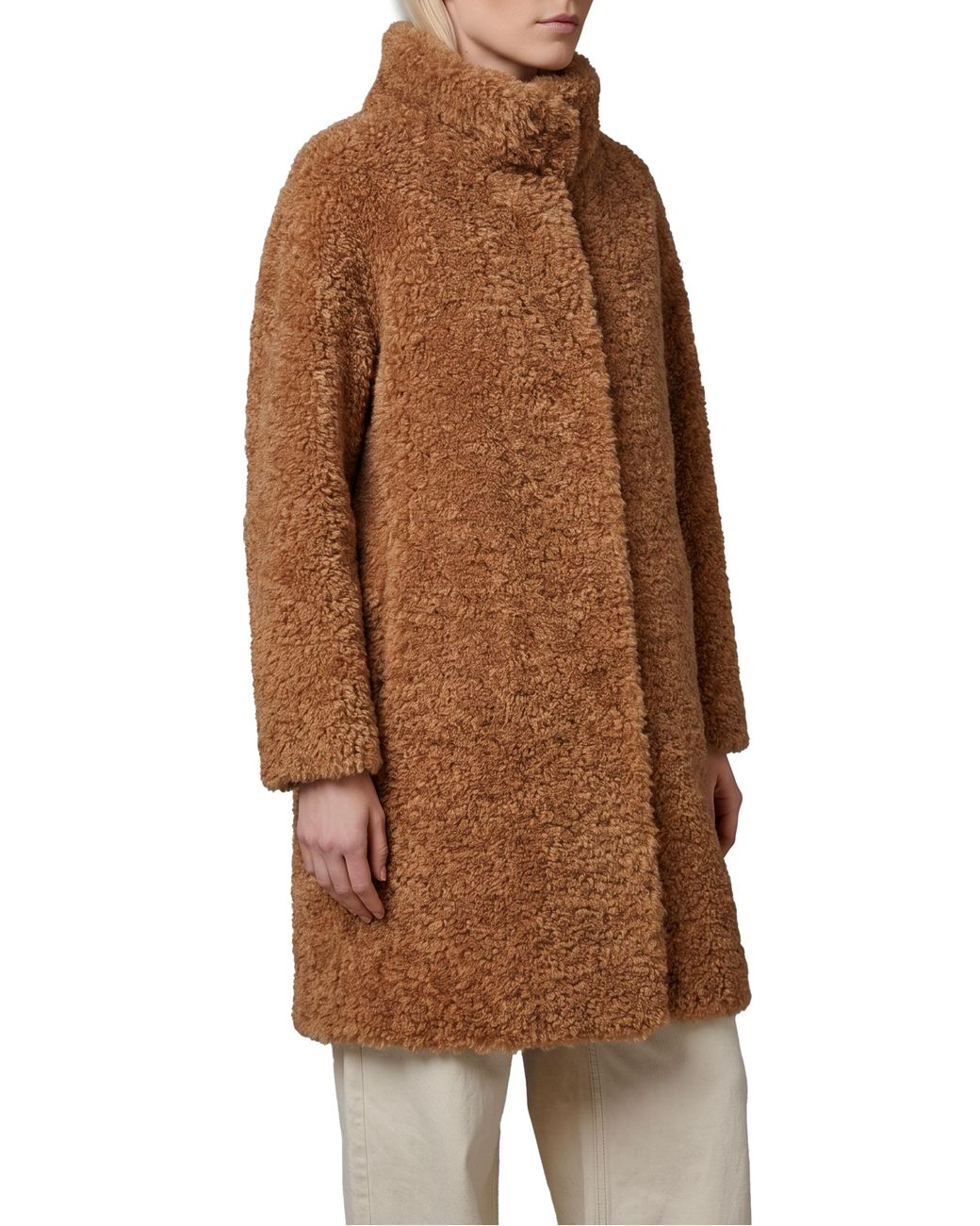 Herno Brown Teddy Faux Fur Coat