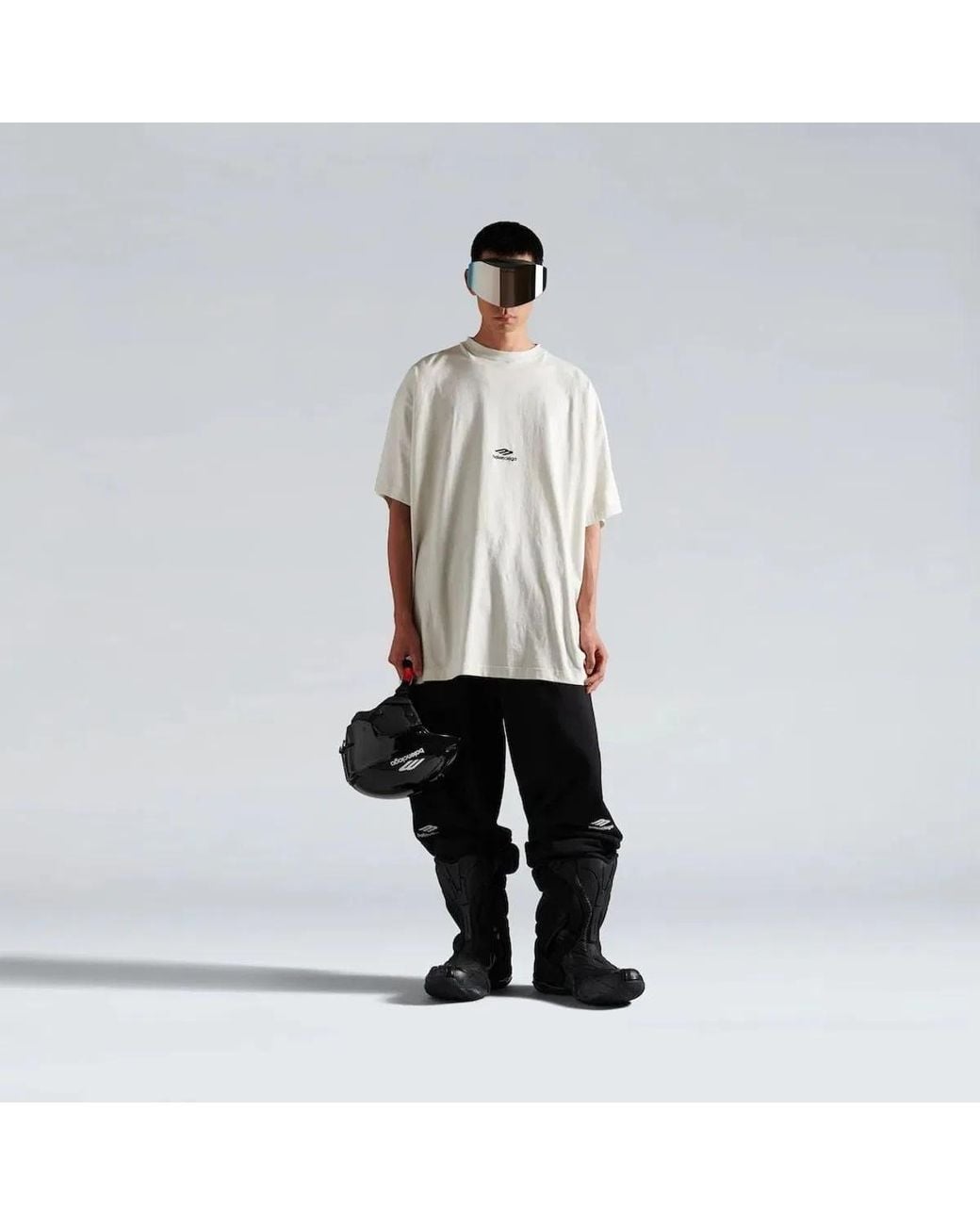 Balenciaga White Oversized Tshirt for men