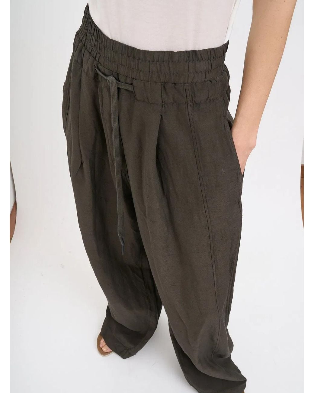 Andrea Ya'aqov Brown Wide Leg Pants
