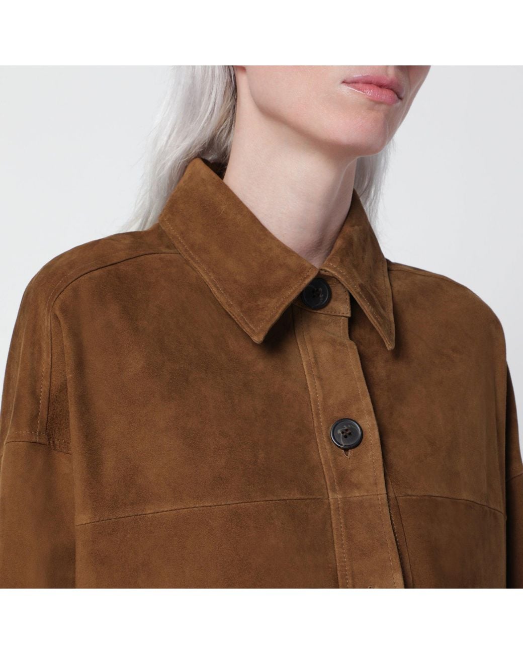 Arma Brown Kaylee Suede Shirt Jacket