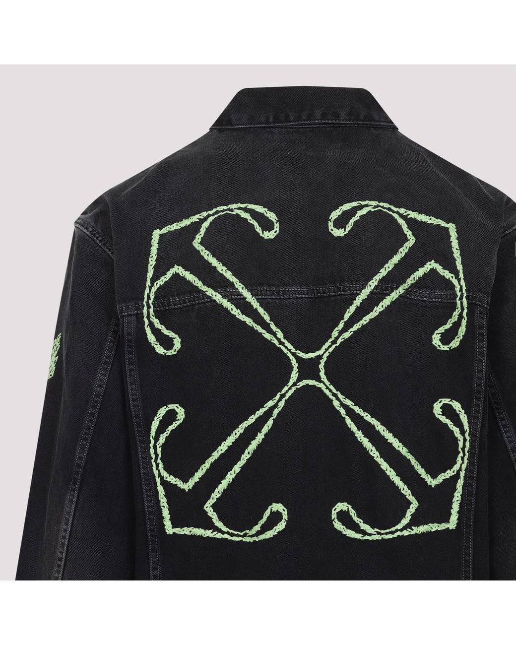 Off-White c/o Virgil Abloh Black Diag Arr Outl Den Skate Jacket for men