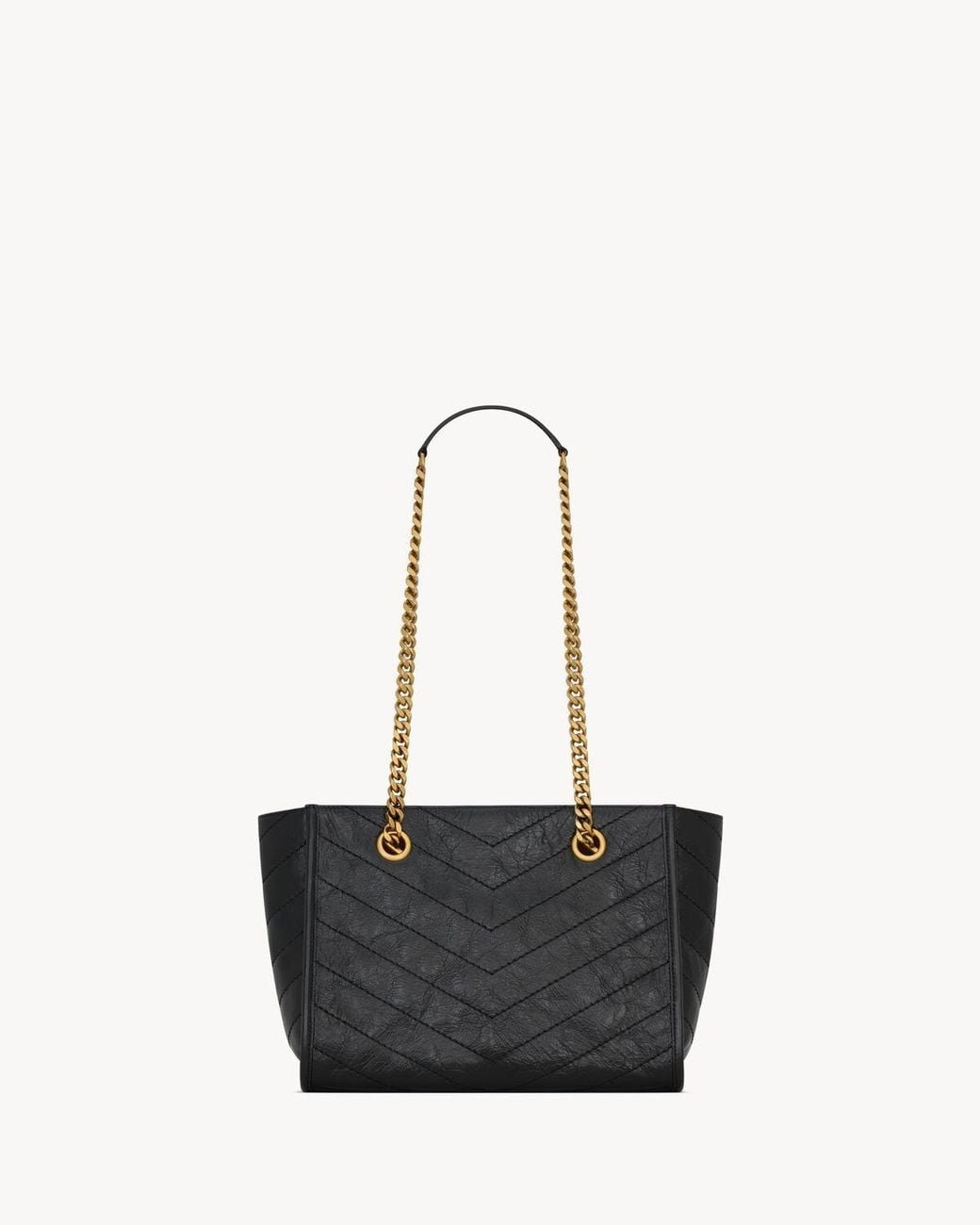Saint Laurent White Cassandre Quilted Shoulder Bag