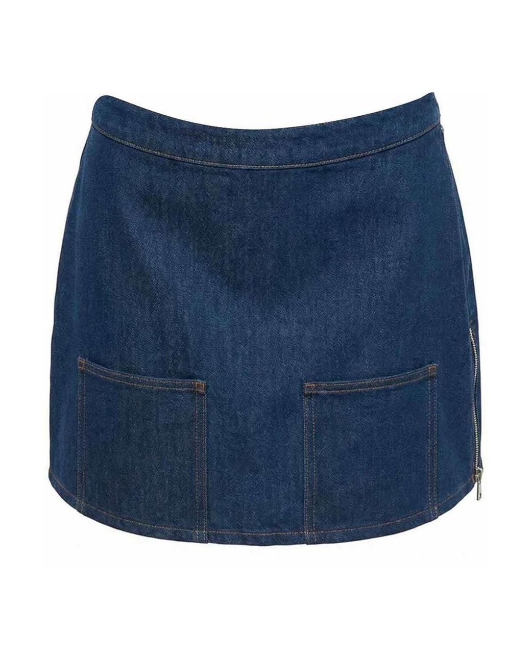 Fendi Blue Gonna Ff Reverse Den