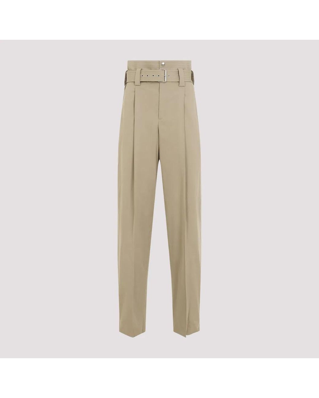 Bottega Veneta Natural High-Waisted Trousers