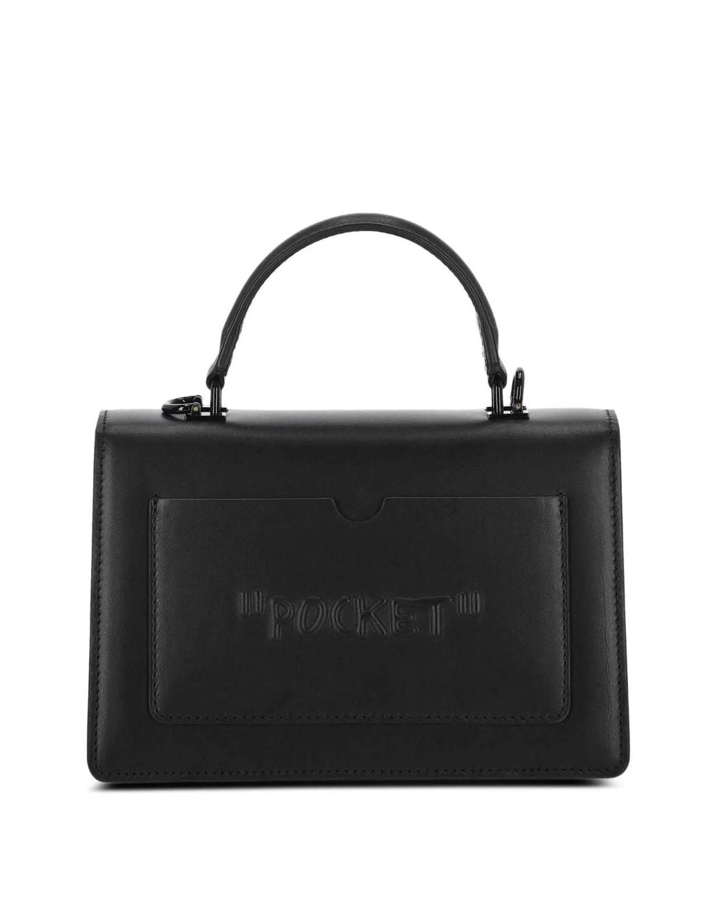 Off-White c/o Virgil Abloh Black Jitney 1.4 Mini Top Handle Bag