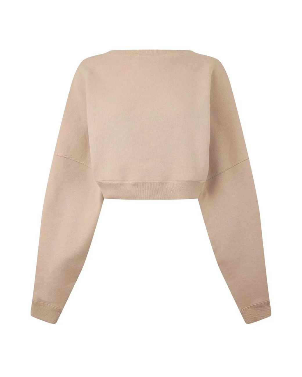 Saint Laurent Natural Logo Cropped Sweatshirt