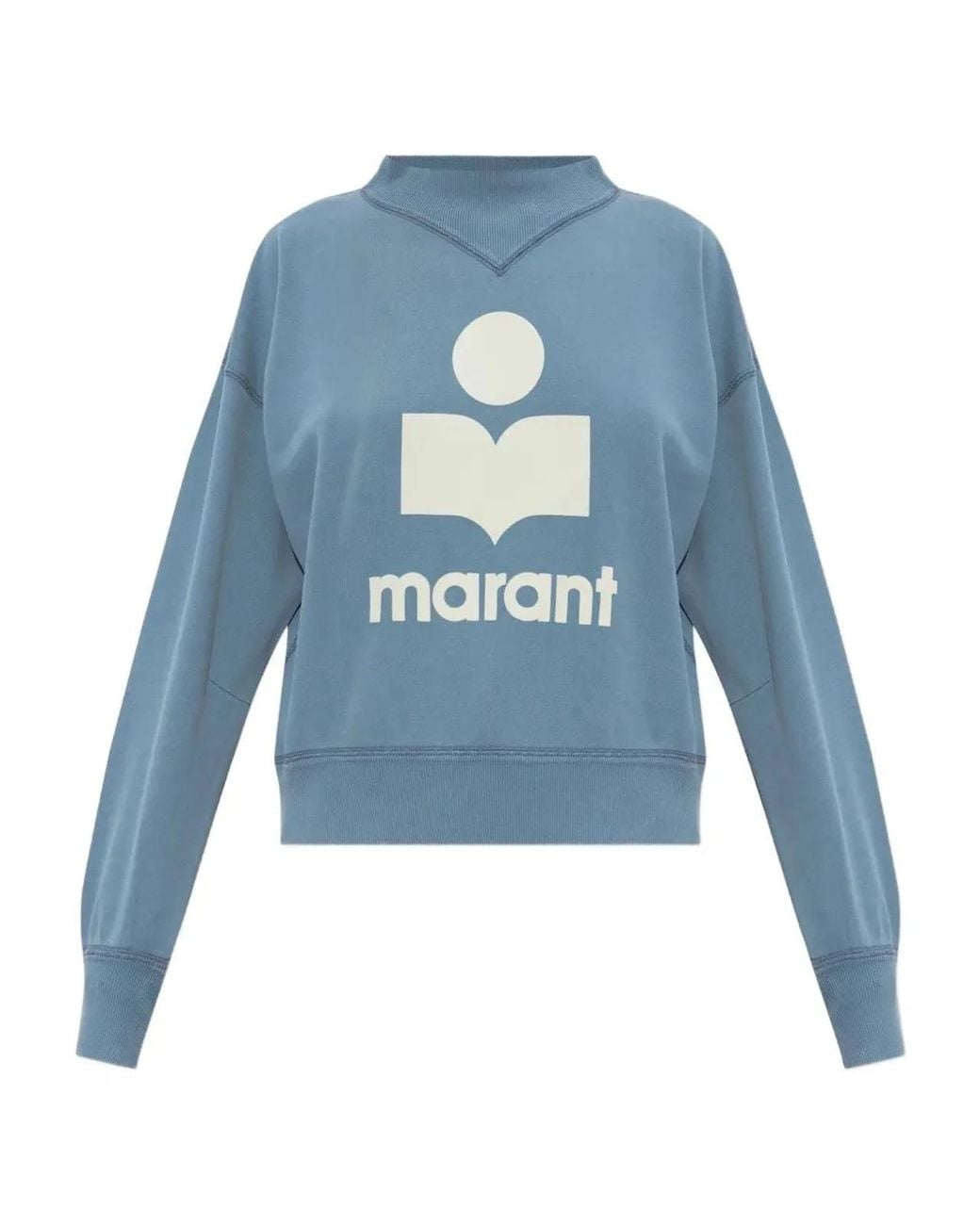 Isabel Marant Blue Slate Ecru Cotton Jersey