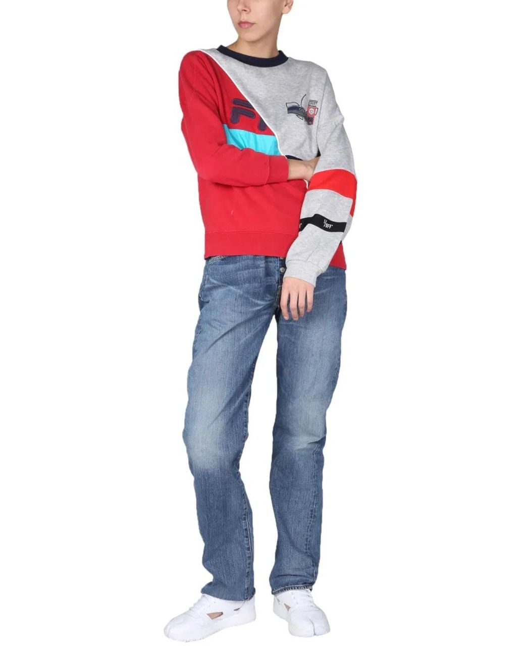 1/OFF Red Remade Wrangle Sweatshirt