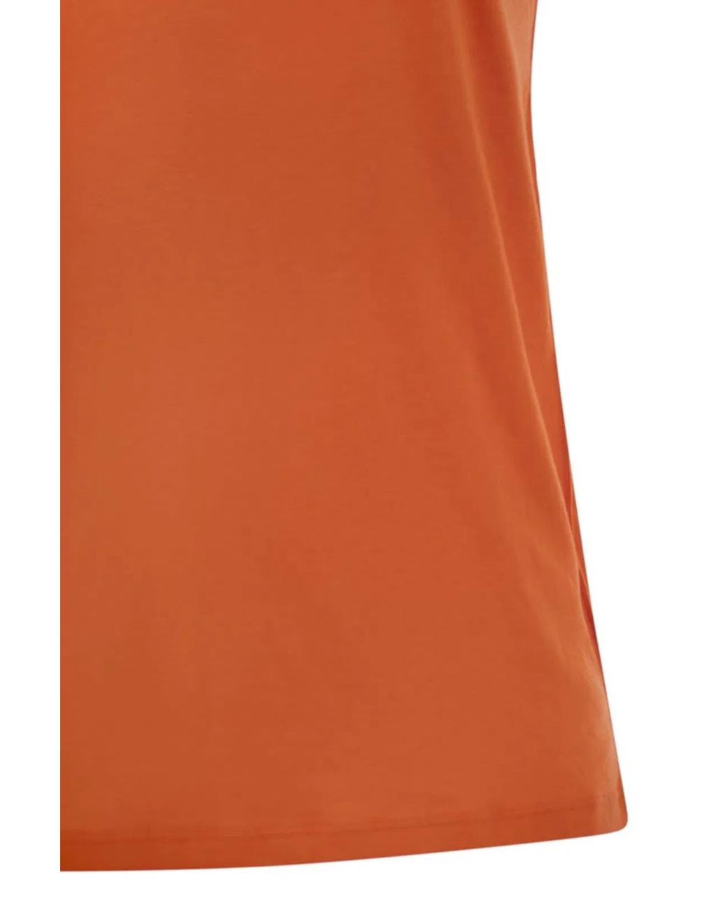 Majestic Orange Crew-Neck Short-Sleeved Cotton T-Shirt