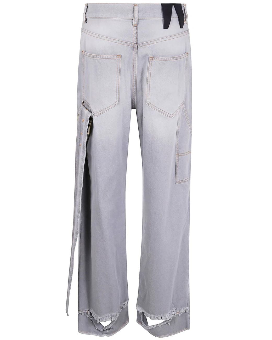 DARKPARK Gray "Lisa" Belt Adorned Loose Fit Denim