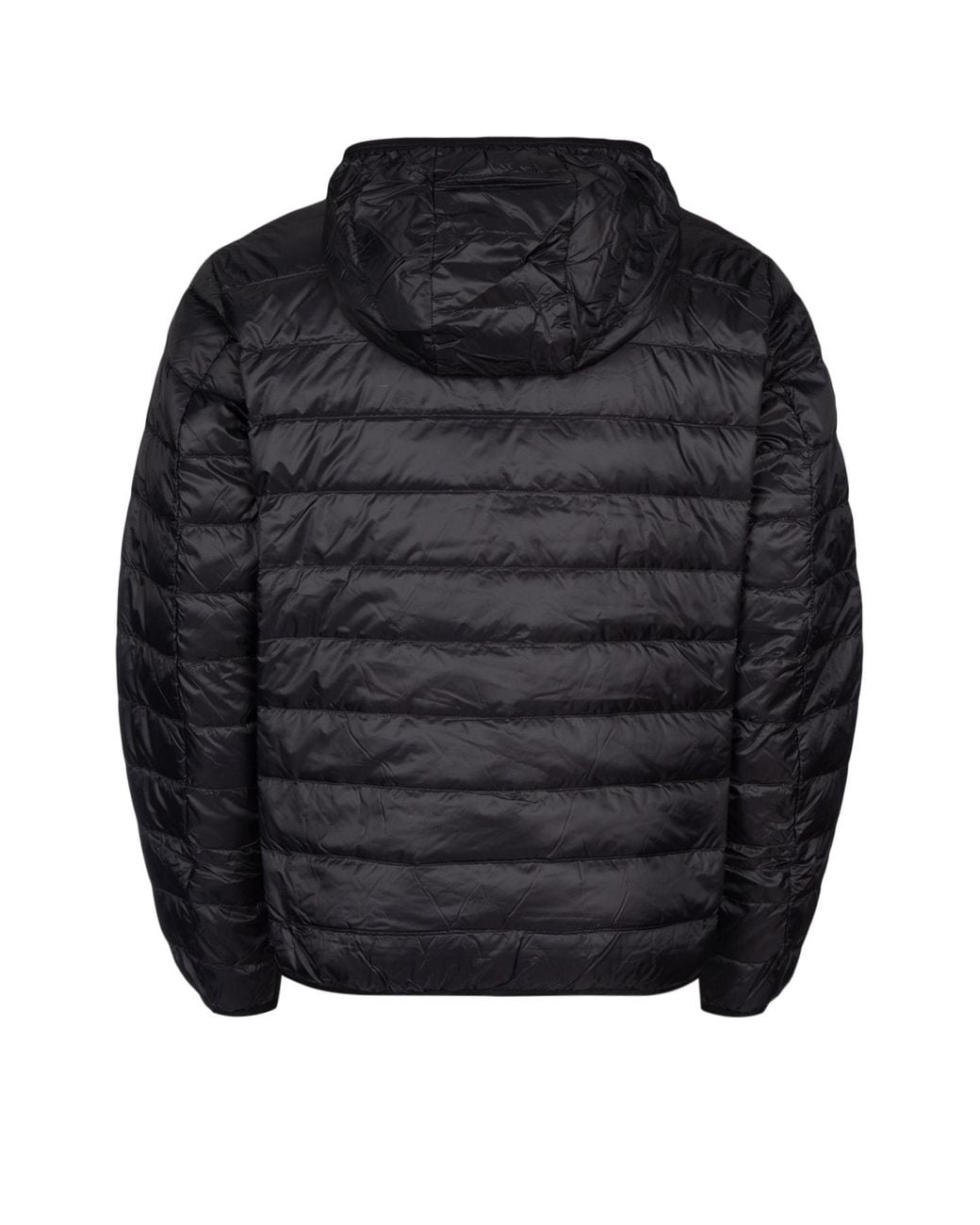 EA7 Black E.A.7 Train Core Id M Down Light Jacket Hoodie Cc for men